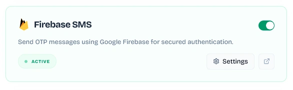 Firebase SMS Settings