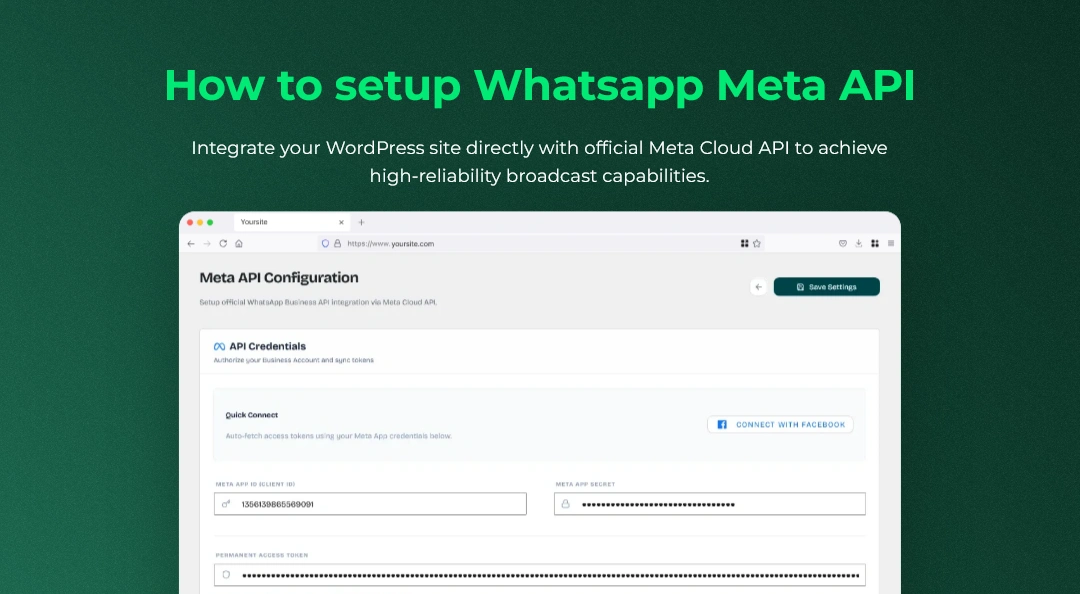 How to setup Whatsapp Meta API