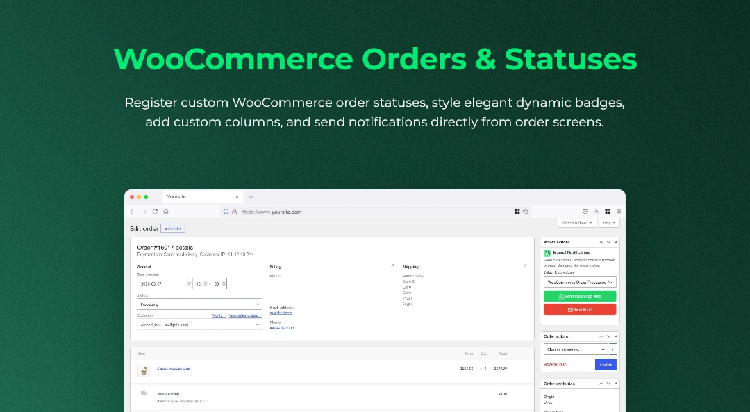 Customizing WooCommerce Orders & Statuses
