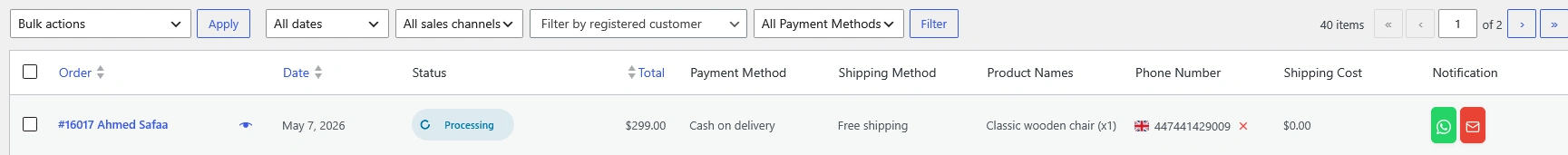 Enhancing the WooCommerce Orders Table Order Page