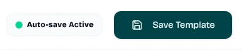 Auto save status color badge