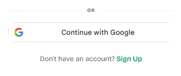 خيار تسجيل الدخول باستخدام حساب Google