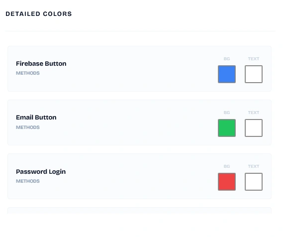 Detailed color picker settings for form buttons