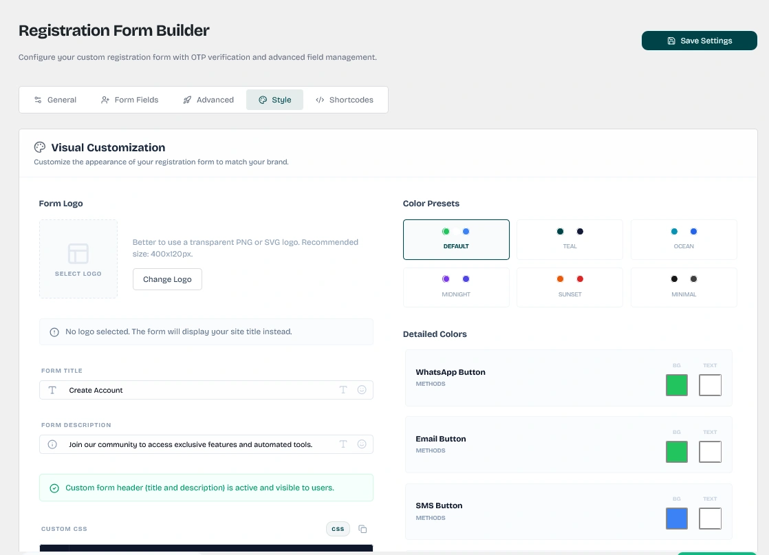 Frontend Skin Theming