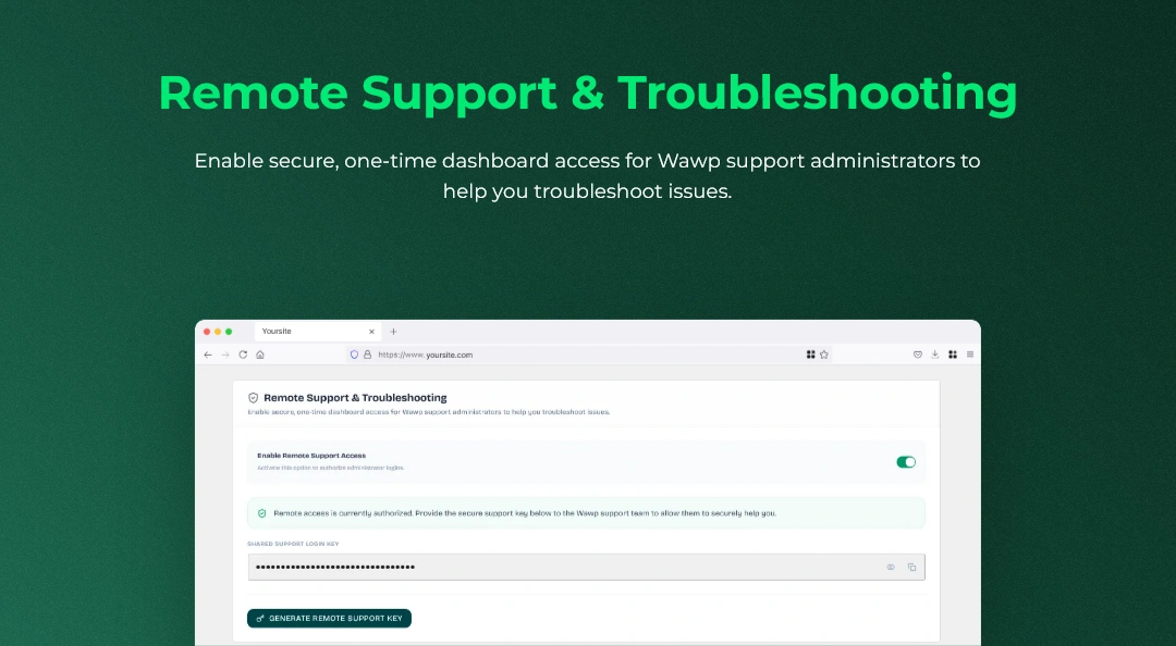Remote Support & Troubleshooting