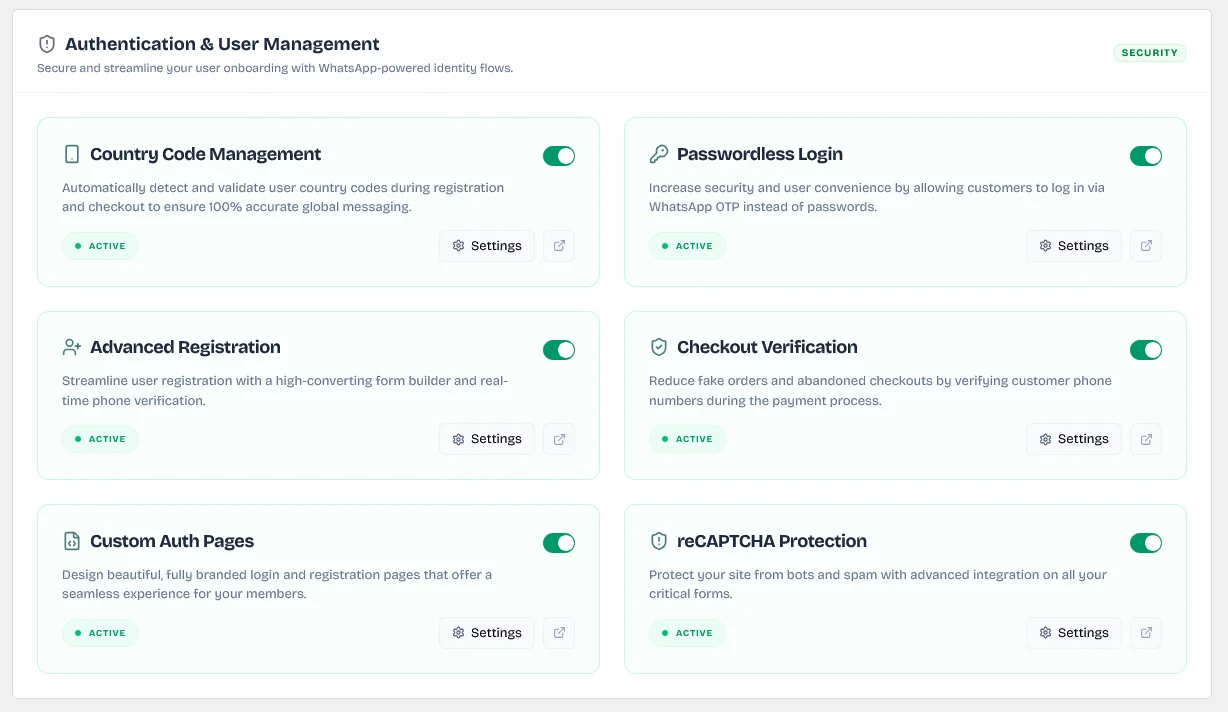 Authentication & User Management Panel