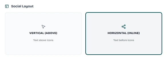 Social Link Alignment Layouts