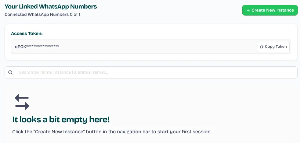 Wawp instance It looks a bit empty here!