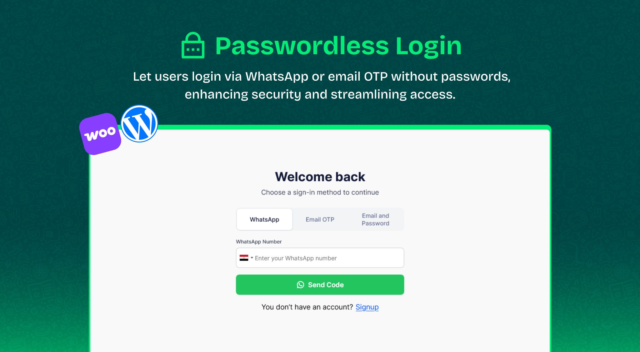 How to Setup Passwordless Login (Login by OTP)